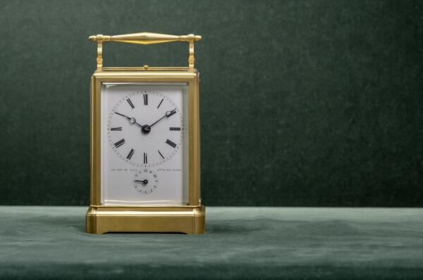 3,1 French Carriage clock Leroy voorkant